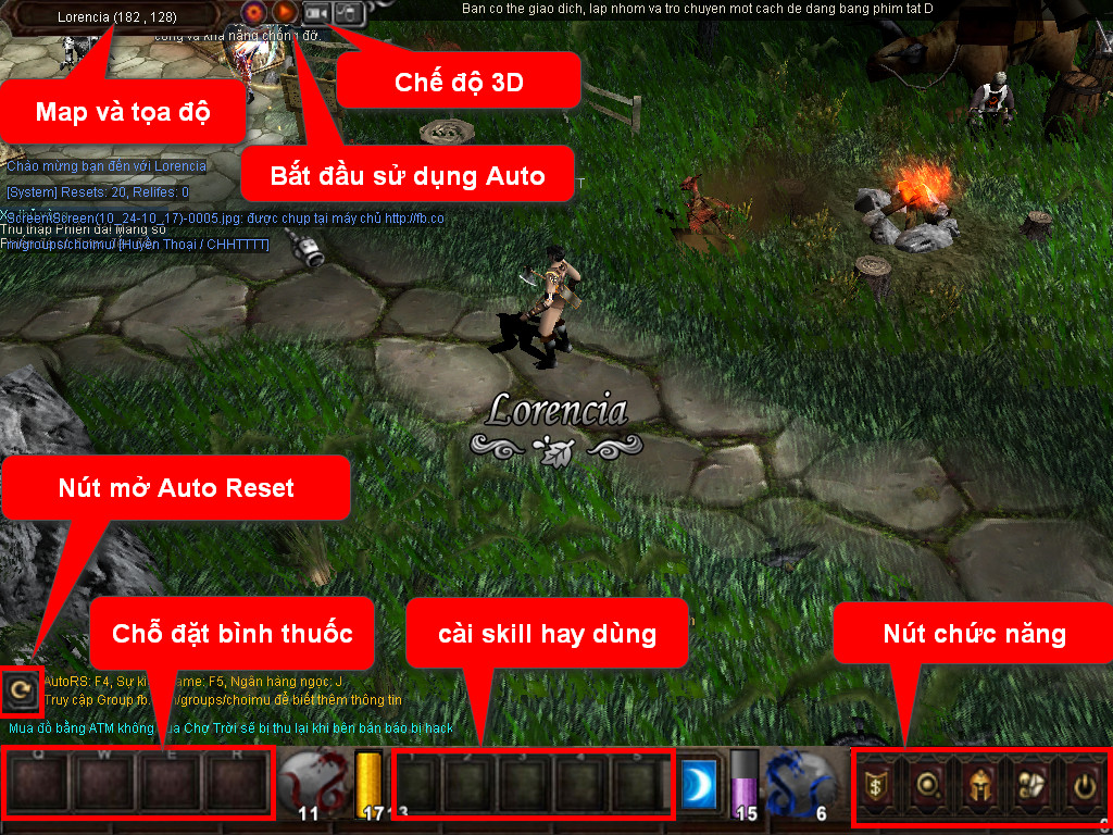 Chức năng chính của Game MU Việt Vương