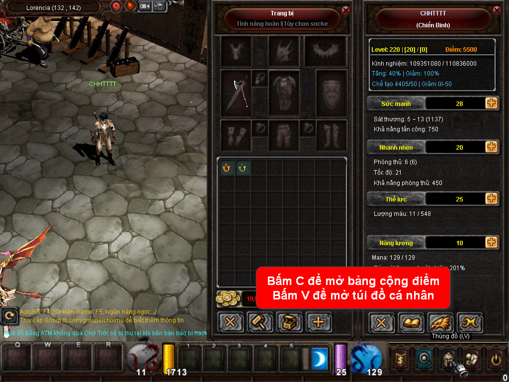 Chức năng chính của Game MU Việt Vương